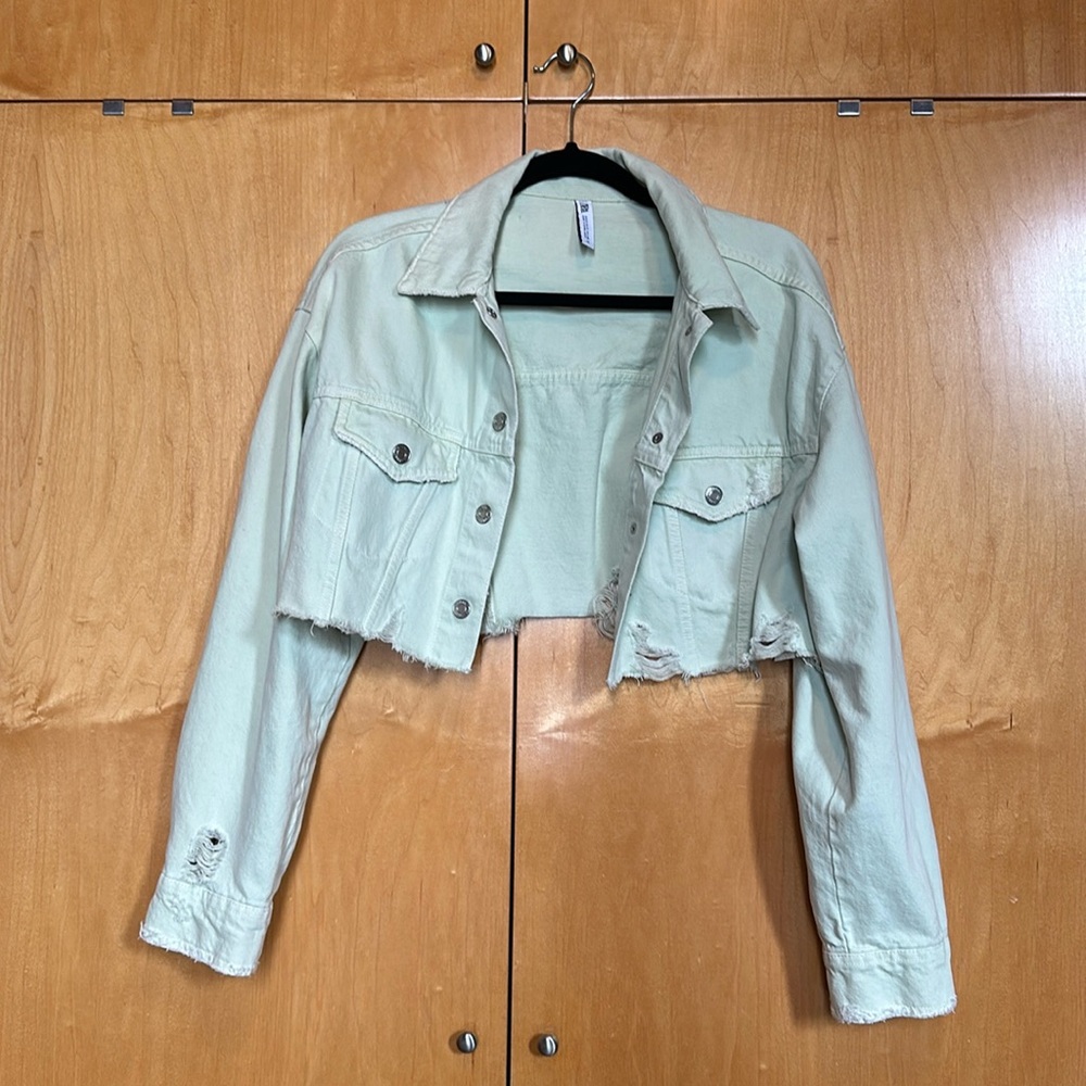 Zara Denim Cropped Jacket